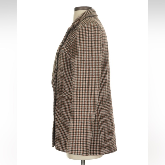 Astr Brown Checkered Double-Breasted Blazer - Picture 4 of 6